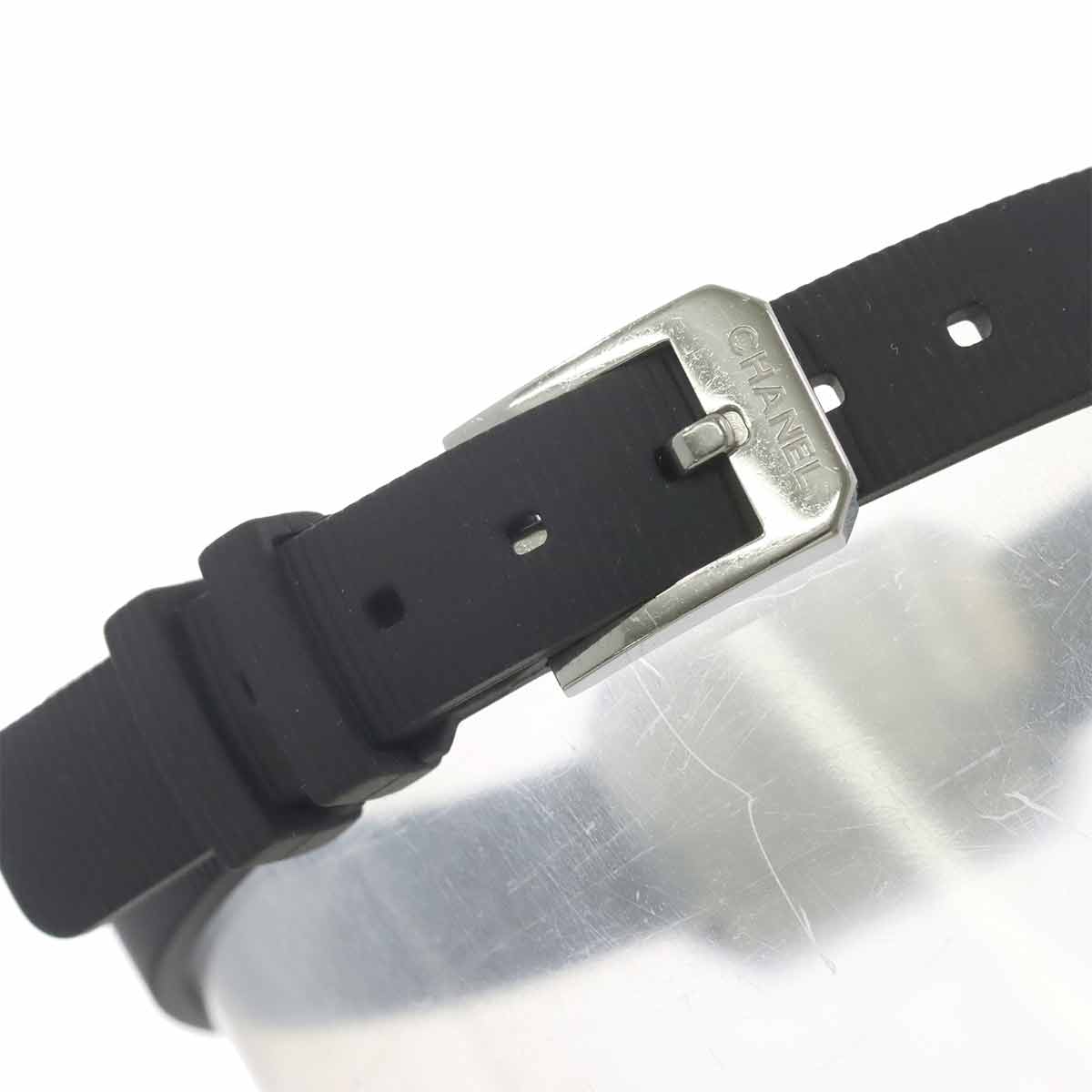 Premiere H2434 Bezel Diamond 4P Rubber Belt Black Dial Ladies