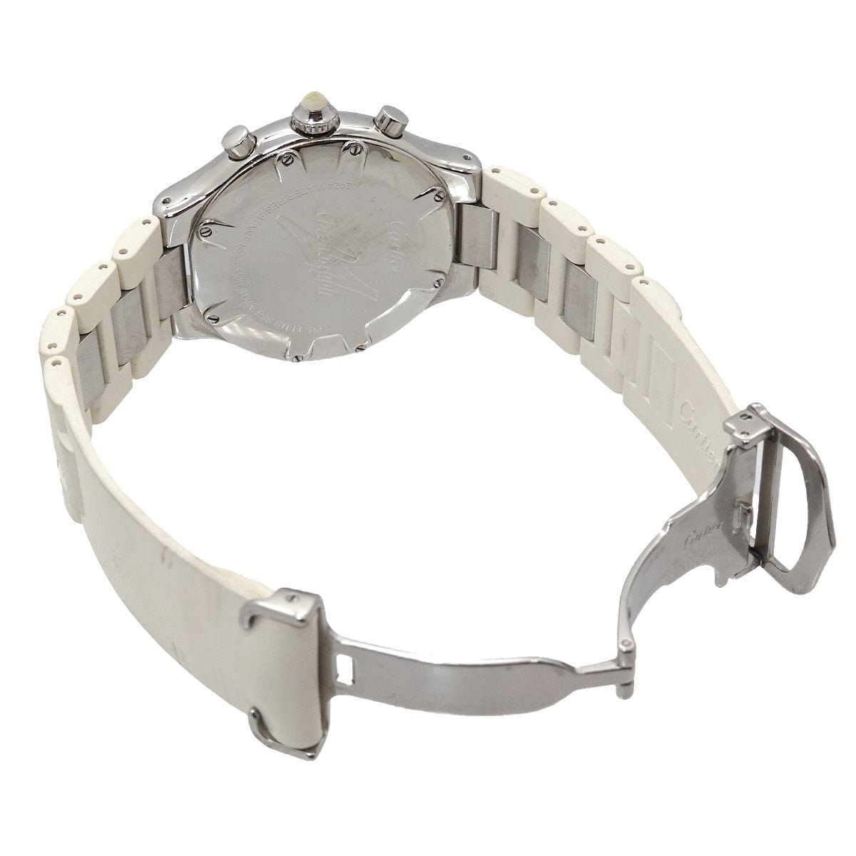Must 21 Chronoscaph W10184U2 Date Quartz White Dial Mens