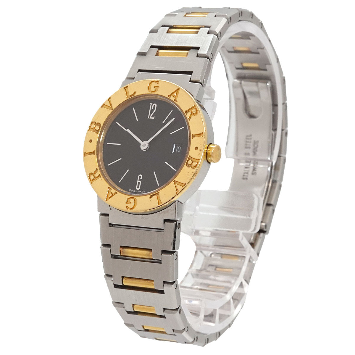 BVLGARIBVLGARI BB26SG Two Tones YG Black Dial Ladies